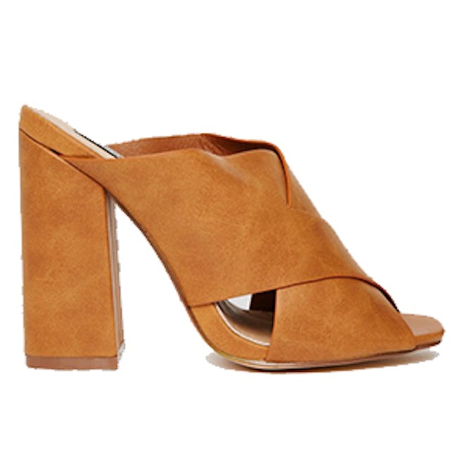 Rita Cross Front Mule Heeled Sandals