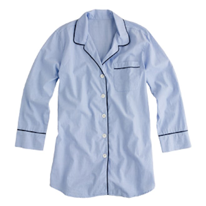 Nightshirt In End-on-End Cotton
