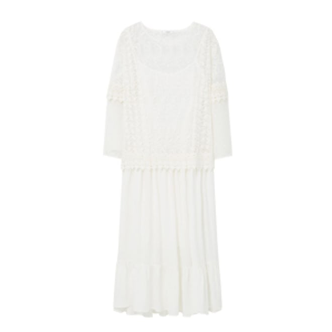 Blond-Lace Panel Dress