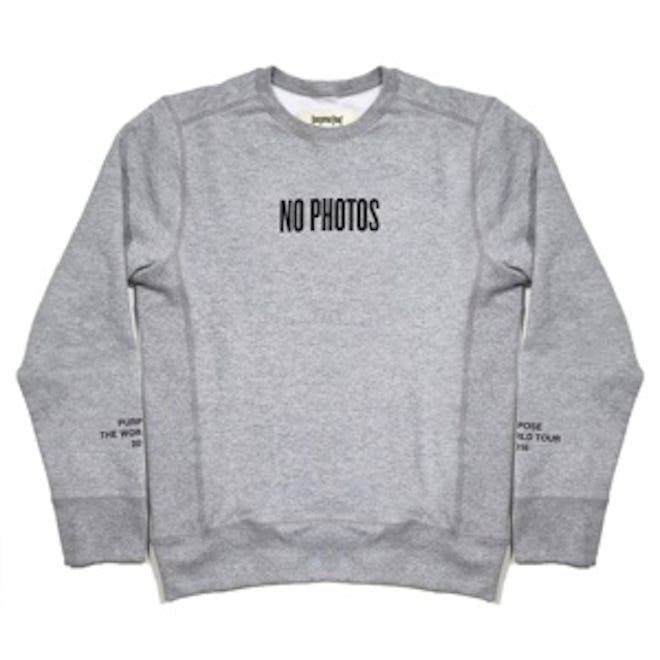 “No Photos” Fleece Sweatshirt