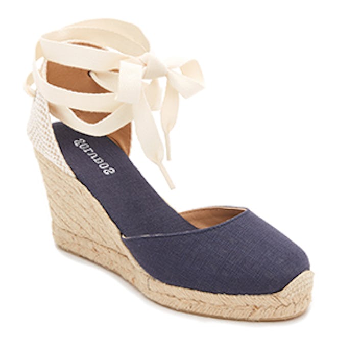 Tall Wedge Linen Espadrilles