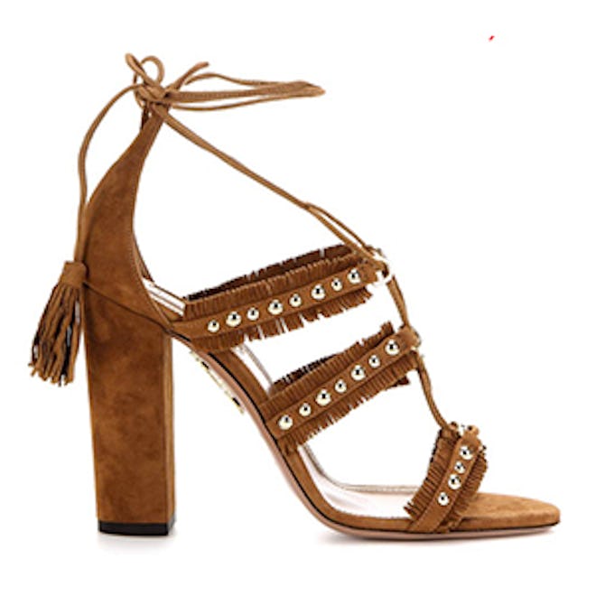 Tulum 105 Embellished Suede Sandals