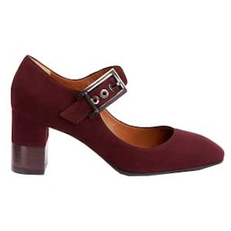 Elsie Suede Mary Jane Block-Heel Pumps