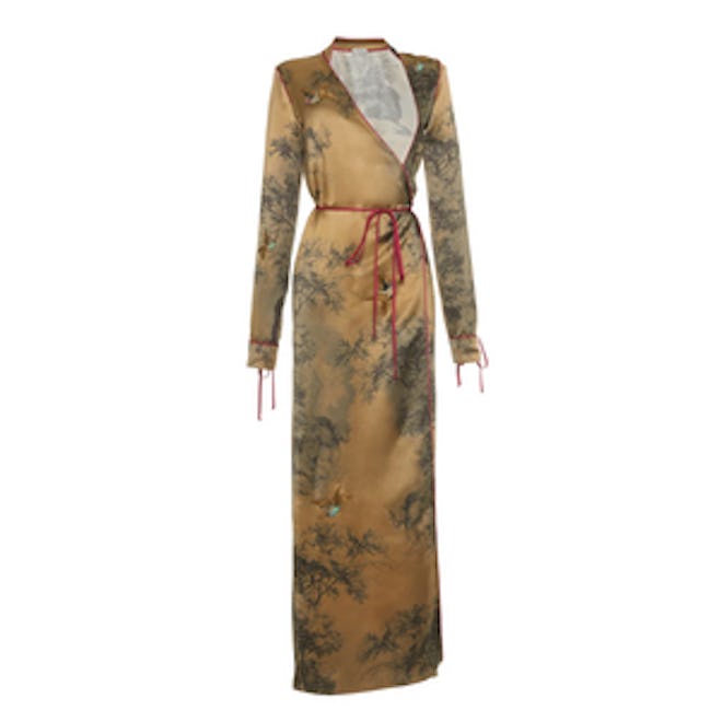 Printed Silk Satin Dress