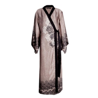 Satin Maxi Kimono Robe