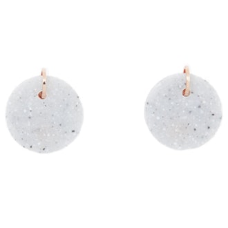 Small Concrete Disk Earrings
