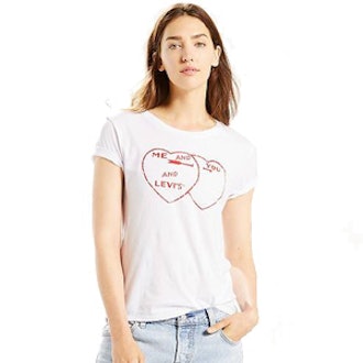 The Perfect Tee in You Me Levis White