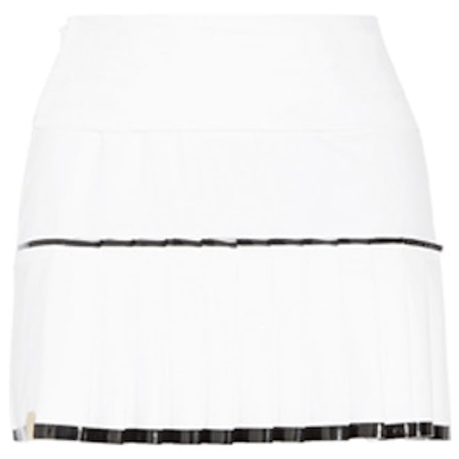 Pleated Stretch-Jersey Tennis Skirt