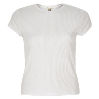 White 90’s Ribbed T-Shirt