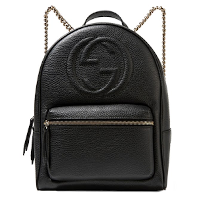 Soho Textured-Leather Backpack