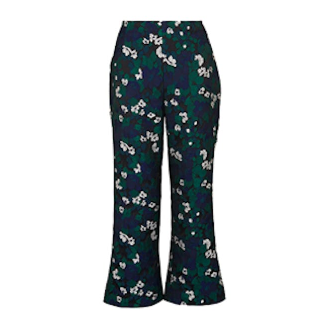 Jacquard Pansy Print Trouser