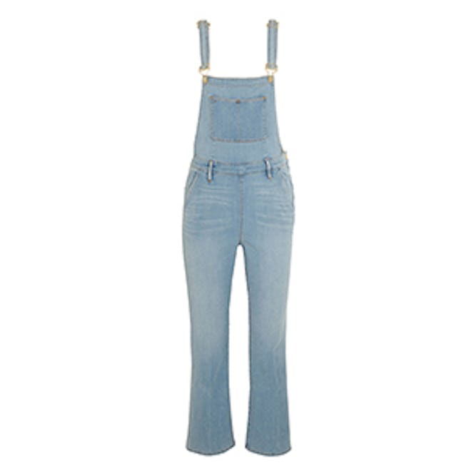 Antibes Cropped Stretch-Denim Overalls