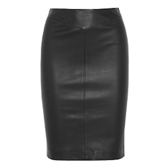 Clara Stretch-Leather Pencil Skirt