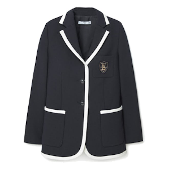 Contrasting Trims Blazer