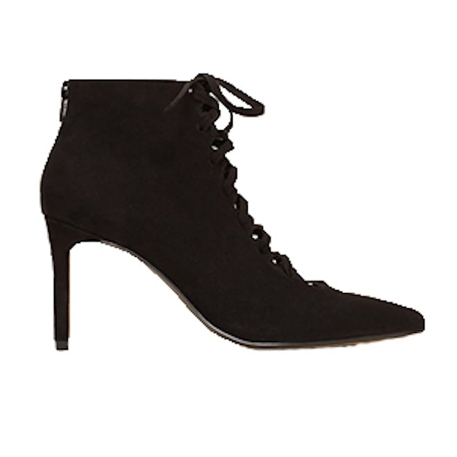 Heel Lace-Up Ankle Boots