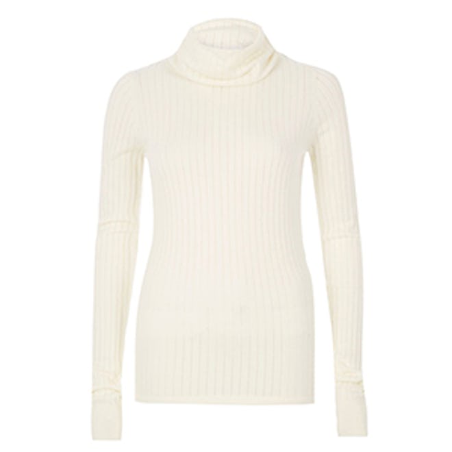 Ribbed Roll Neck Top