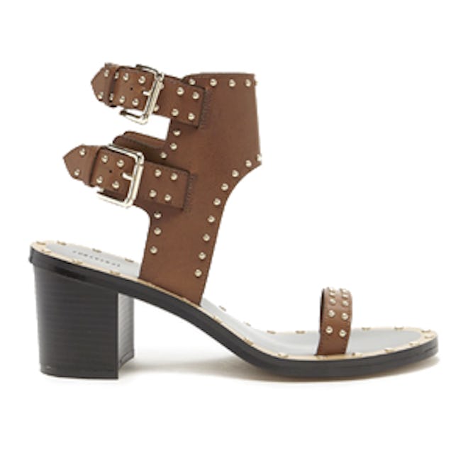 Studded Faux Leather Sandals