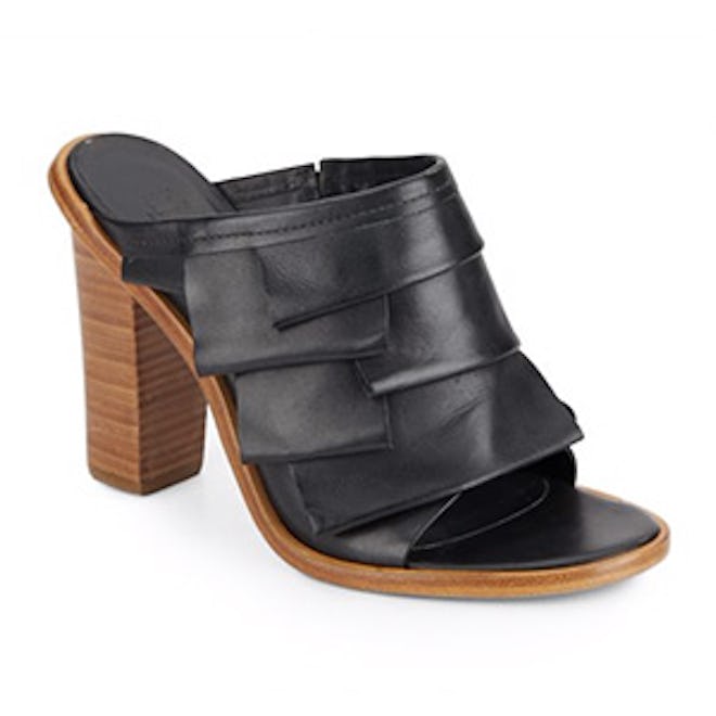 Chase Leather Tiered Open-Toe Mules