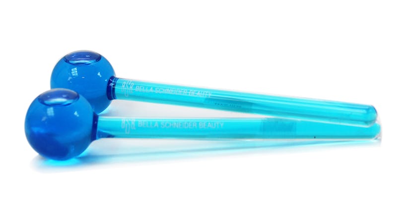 Two blue lollipops 