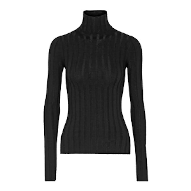 Corin Ribbed Merino Wool-Blend Turtleneck Sweater
