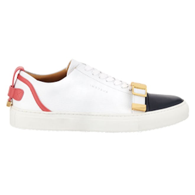 Belted-Toe Leather Sneaker