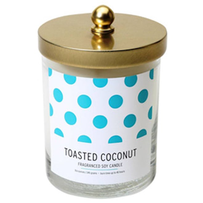 Lidded Glass Candle Toasted Coconut