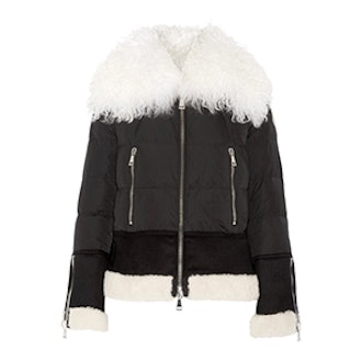 Kikilia Shearling-Trimmed Quilted Shell Down Jacket
