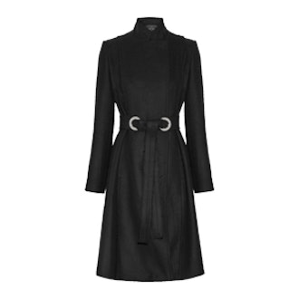 Belted Wool-Blend Coat