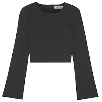 Leo Cropped Crepe Top