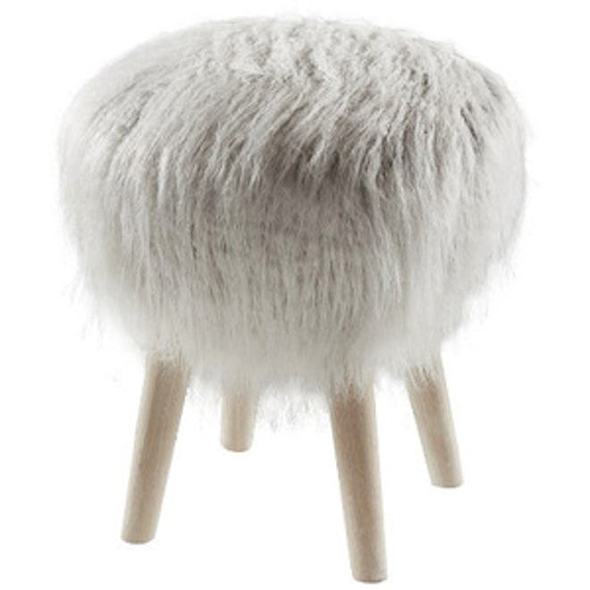 Faux Fur Stool