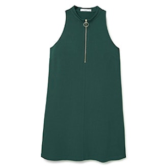 Zipped Neckline Dress