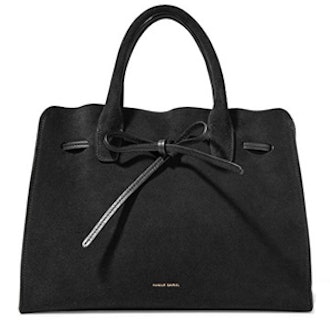 Sun Leather-trimmed Suede Tote