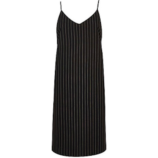 Navy Pinstripe Cami Dress