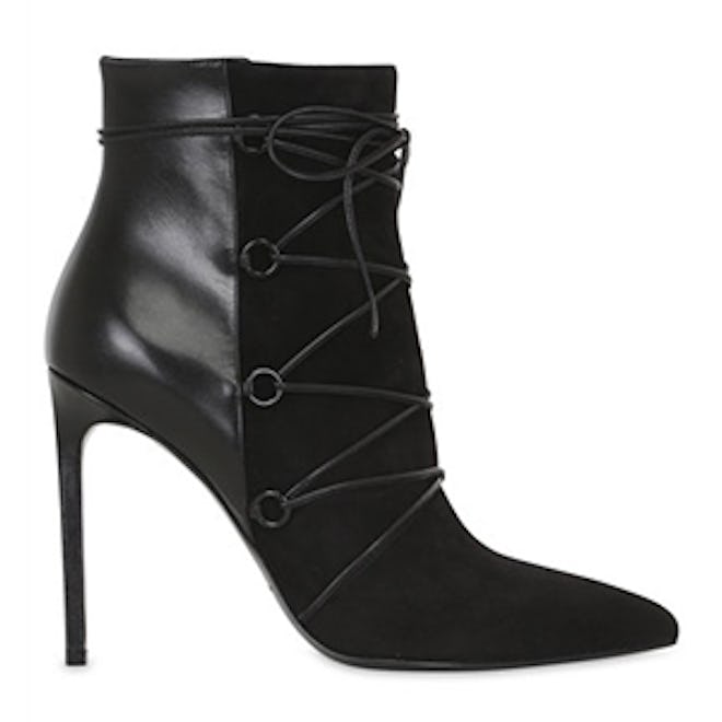Paris Suede & Leather Ankle Boots