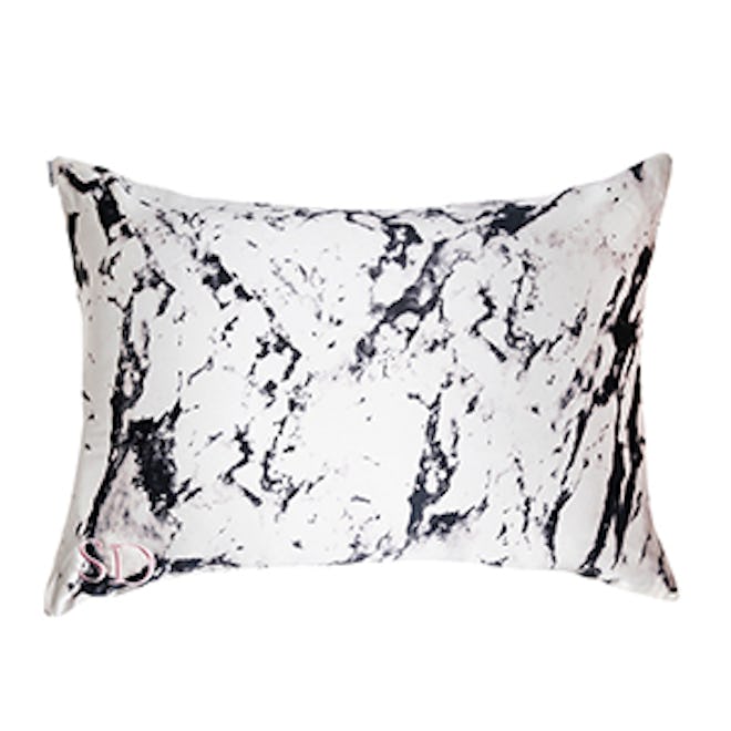 2 Pack White Marble Silk Pillowcases