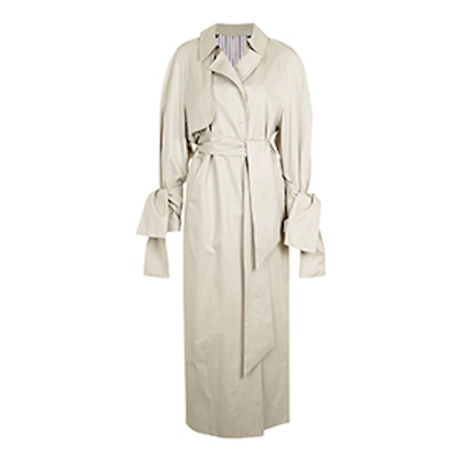 Tie Sleeve Trench by Boutique