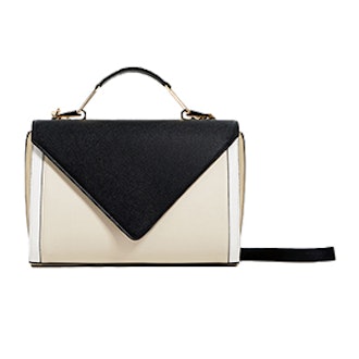 Crossbody Bag with Contrast Flap