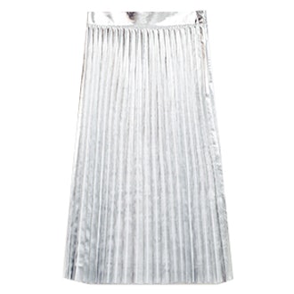 Metallic Accordion Pleat Skirt