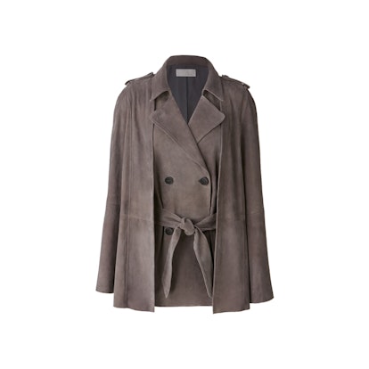 Olivia Palermo + Chelsea28 Suede Trench Vest with Removable Cape 