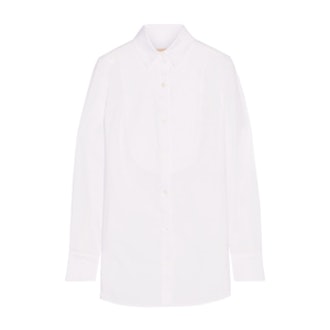 Piqué-Paneled Stretch-Cotton Shirt