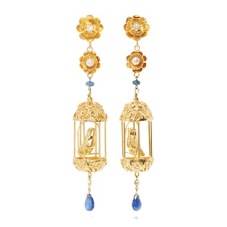 M’O Exclusive Gold Aviary Classic Earrings