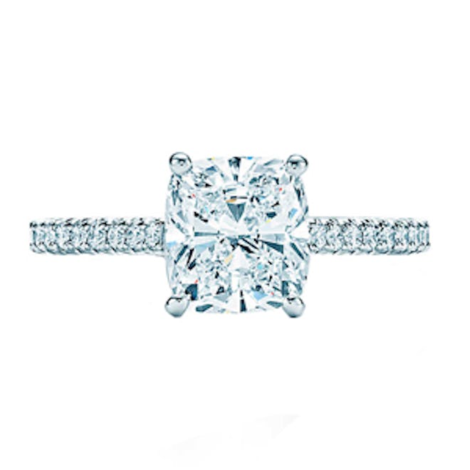 Novo Diamond Band Engagement Ring in Platinum