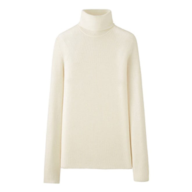 Cashmere Ribbed Turtleneck Sweater