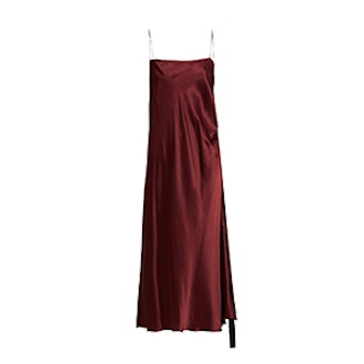 Tony Ruched-Side Silk-Satin Slip Dress