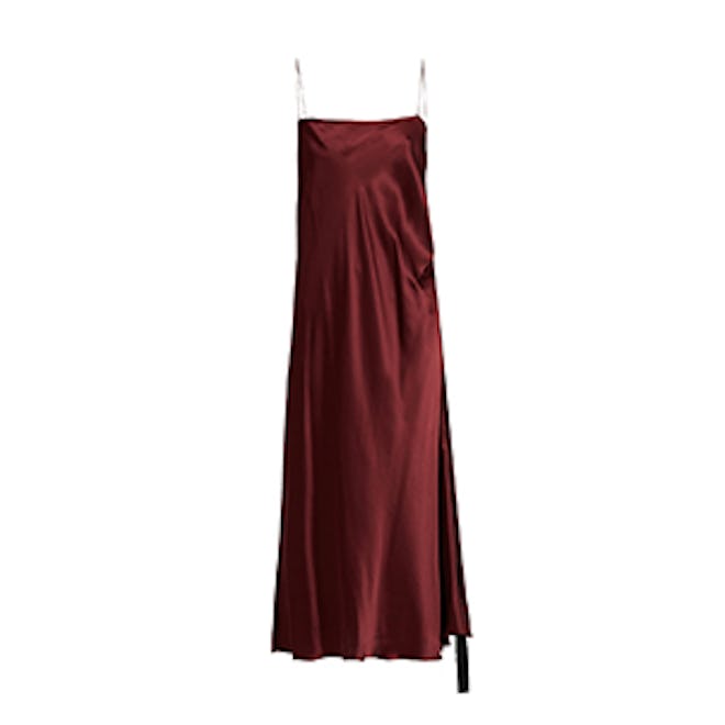 Tony Ruched-Side Silk-Satin Slip Dress