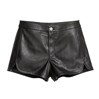 Imitation Leather Shorts
