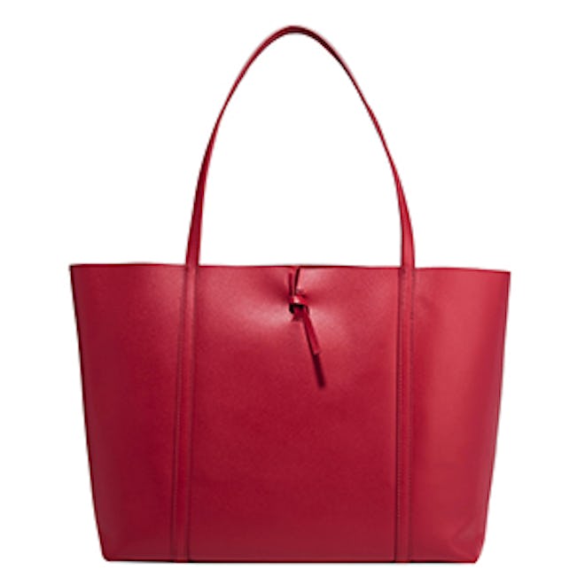 Tie Leather Tote