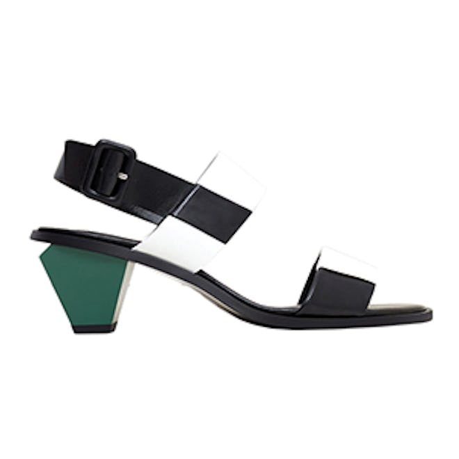 Contrast Heel Sandals