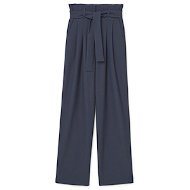 Belt Cotton-Blend Pants