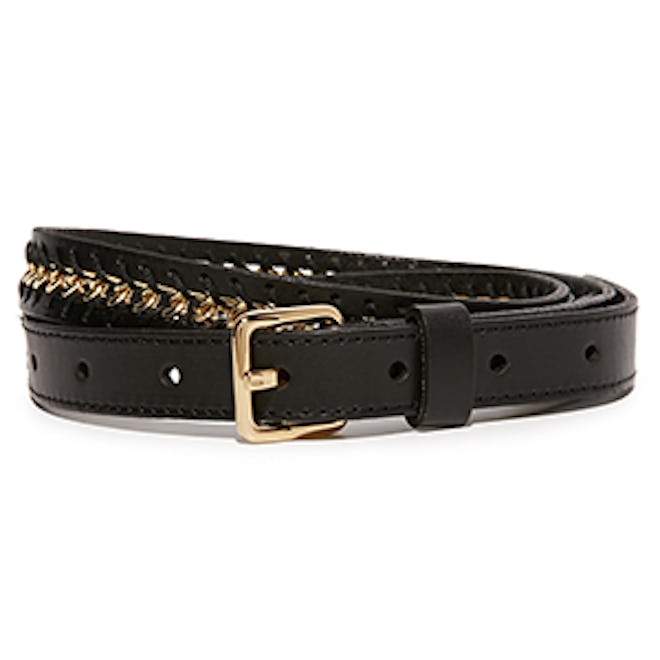 Flat Strap Belt with Chain